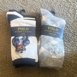 Polo by Ralph Lauren Men's Socks. 5 pair. Fits shoe size 4-10-12